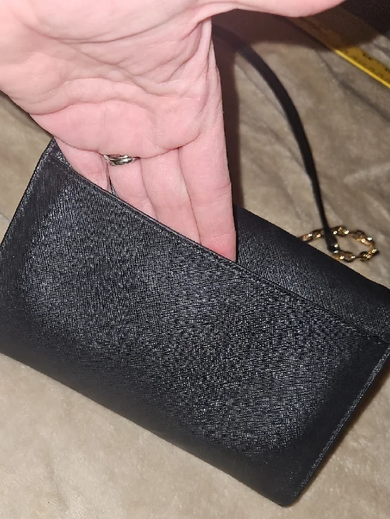 Tory Burch Black Crossbody/Clutch Wallet with Gold Chain Strap - Picture 8 of 15